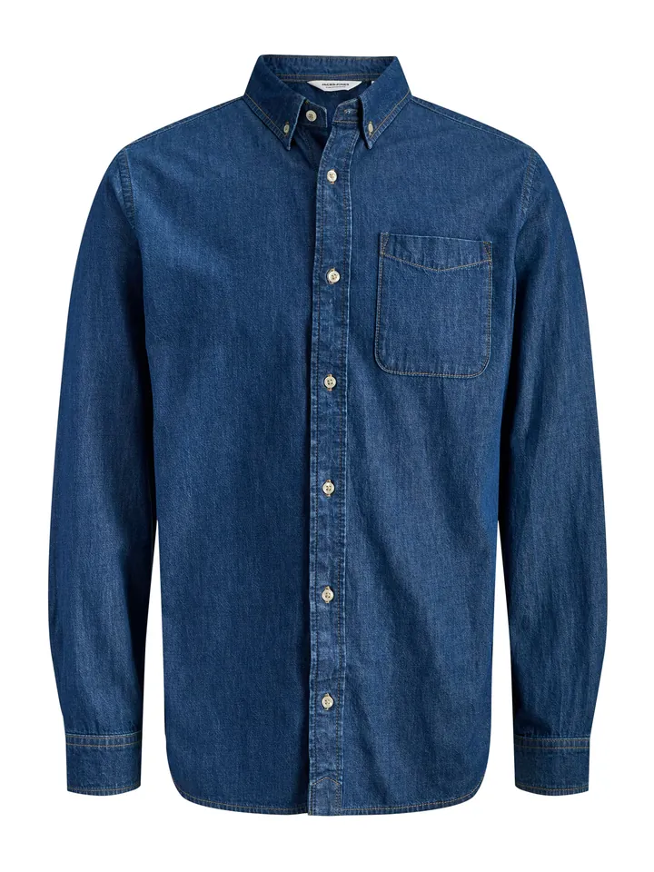 JACK & JONES Camisa 'JJEBROOK' azul denim
