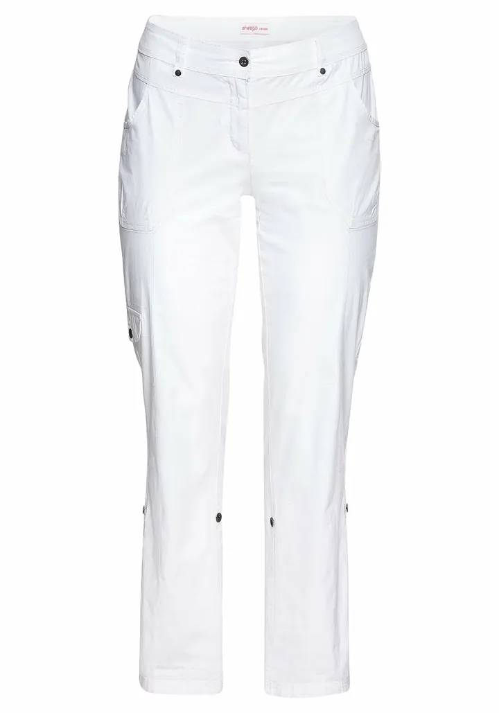 SHEEGO Pantalón cargo blanco