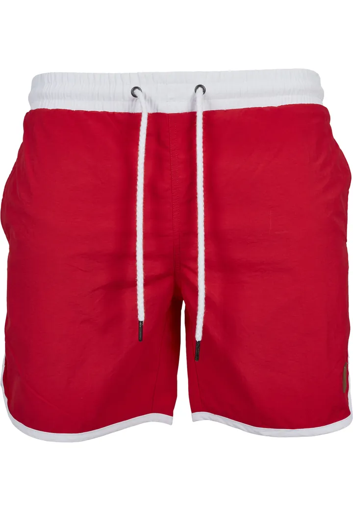 Urban Classics Bermudas  rojo fuego / blanco