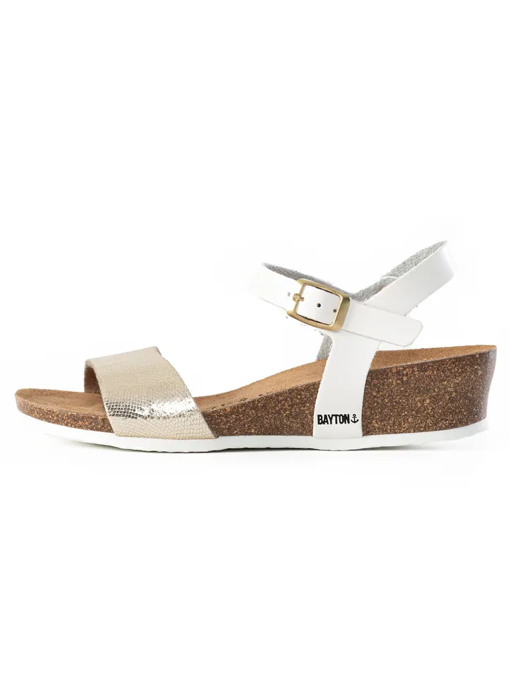 Bayton Sandalias con hebilla 'Wodonga' oro / negro / blanco