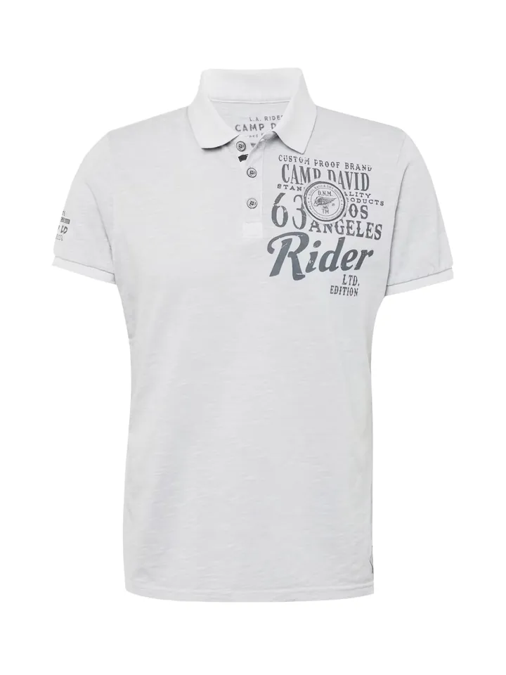 CAMP DAVID Camiseta 'Road Rebel' antracita / gris moteado