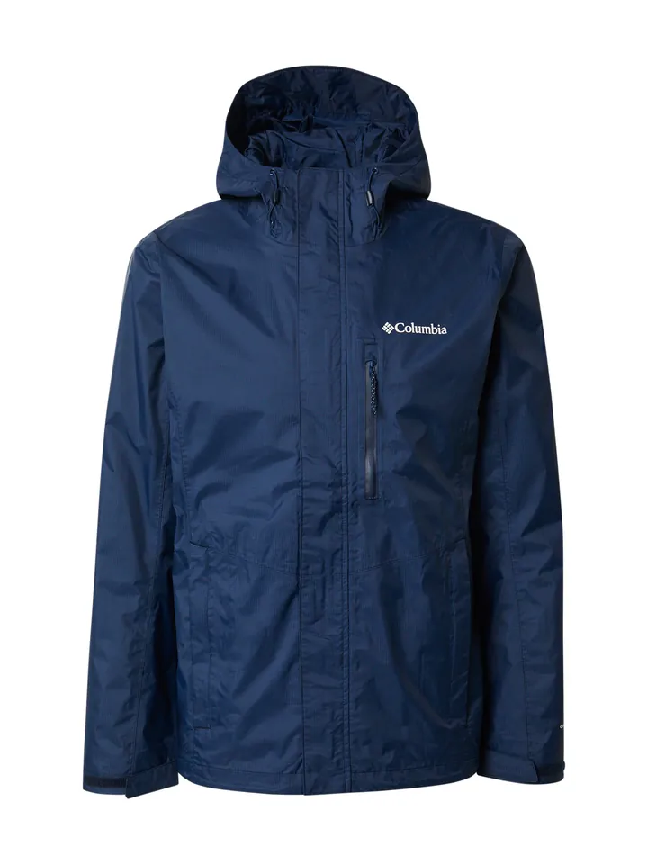 COLUMBIA Chaqueta de montaña 'Pouring Adventure' azul oscuro / blanco