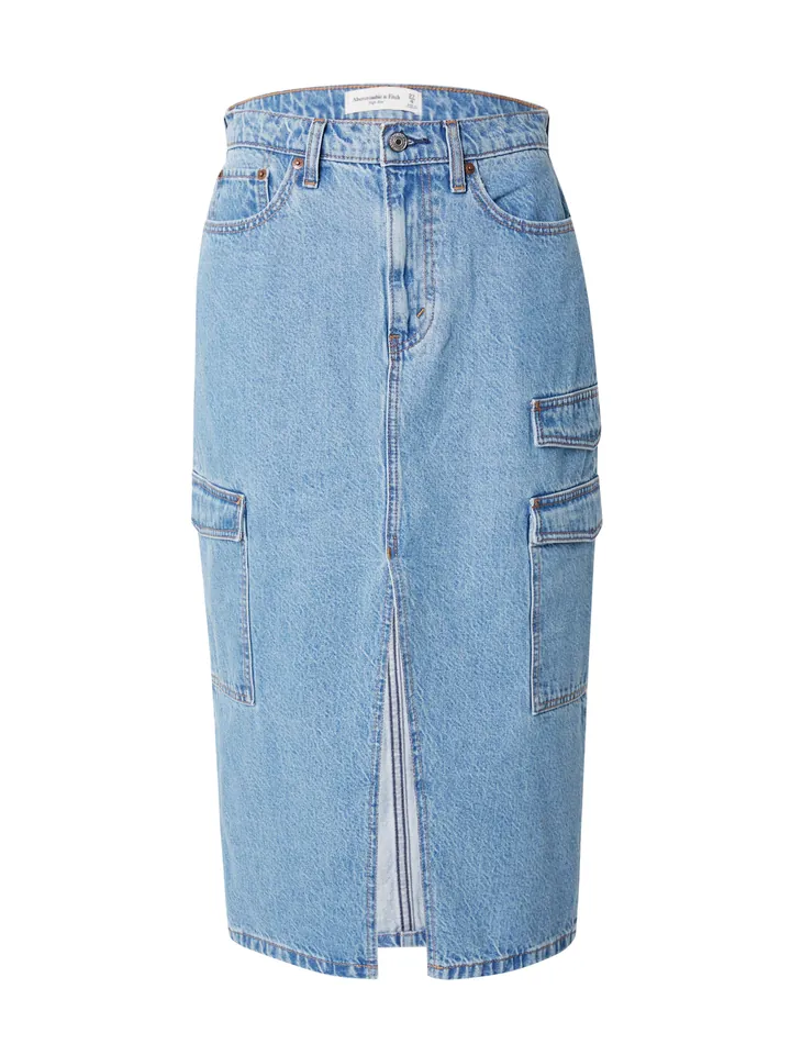 Abercrombie & Fitch Falda azul claro