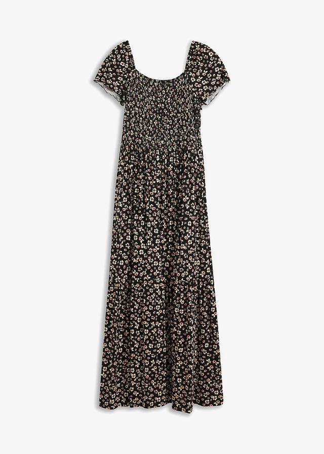 Vestido maxi de mezcla de viscosa fluida