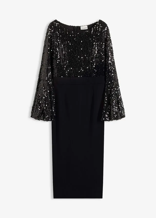 Vestido midi con lentejuelas