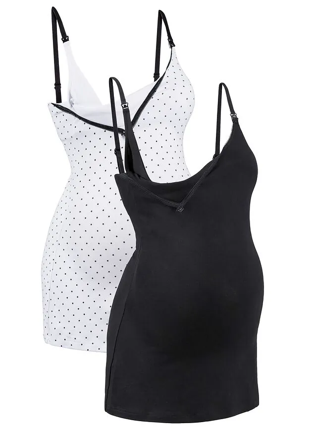 Top de lactancia con algodón orgánico (2 unidades)