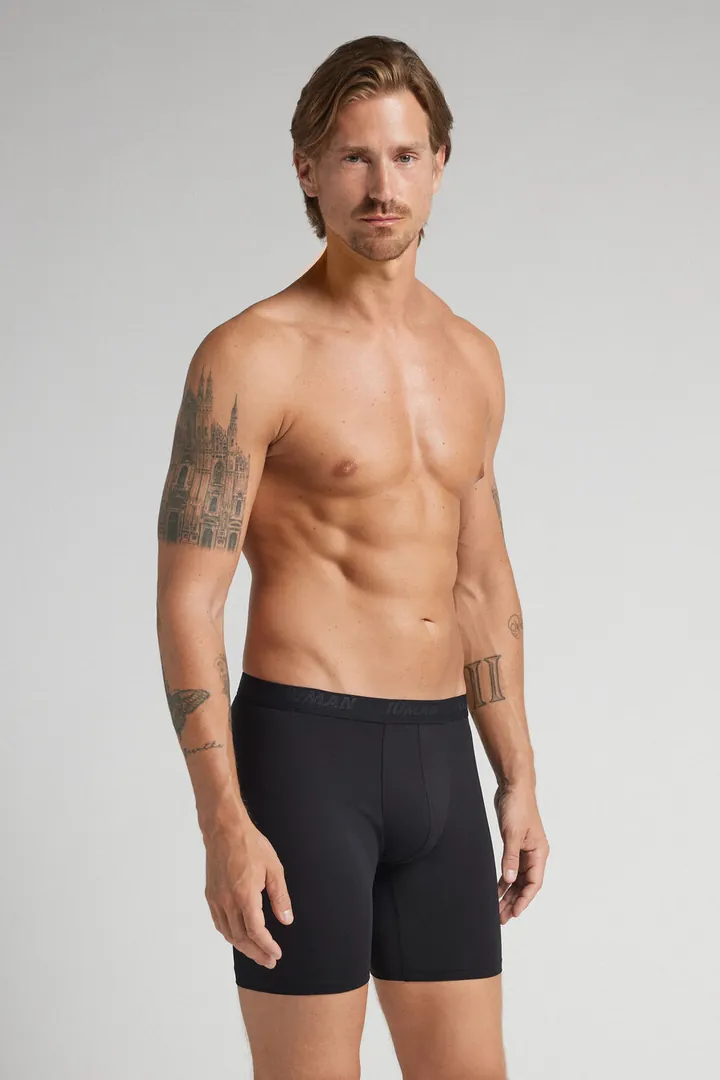 Intimissimi Bóxer Largo de Microfibra Hombre Azul Tamaño 38