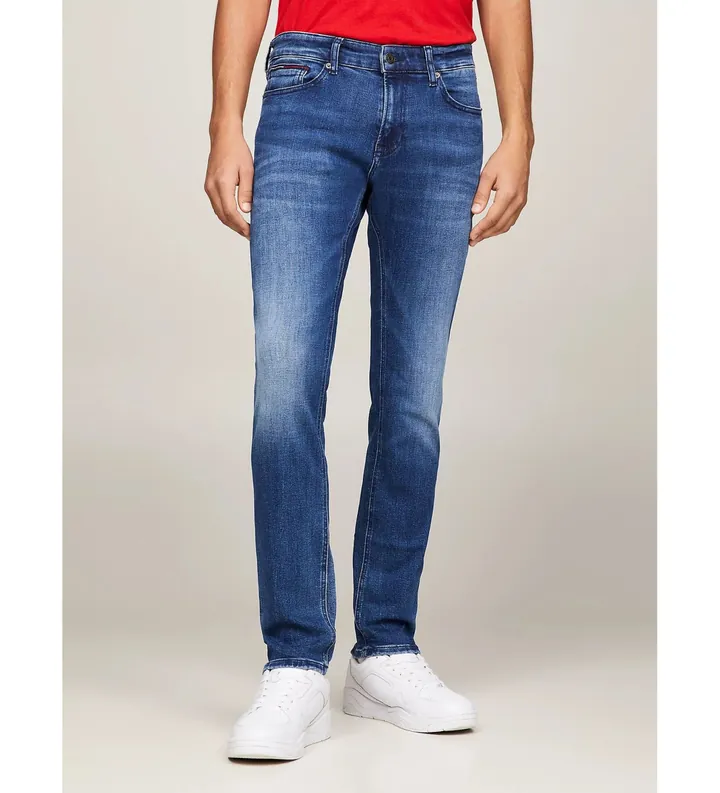Tommy Jeans para hombre. DM0DM09564 Jeans Scanton Elásticos azul (27/34), Casual, Algodón, Denim
