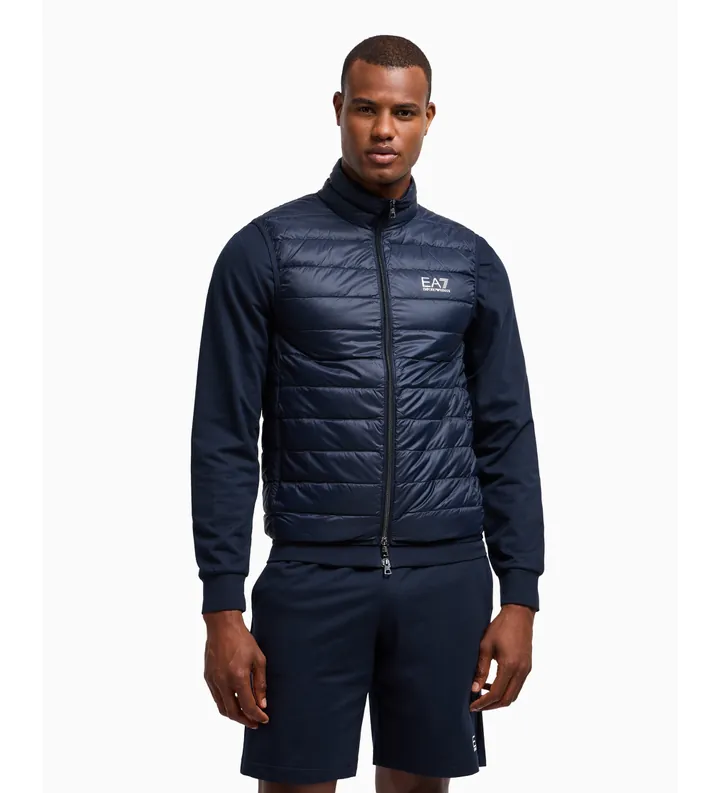 EA7 para hombre. 8NPQ06_PNGPZ Chaleco plegable Core Identity marino (4XL), Casual, Poliamida