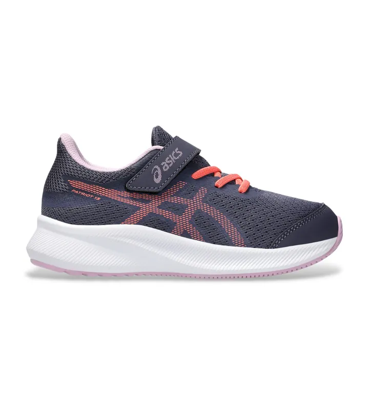Asics para mujer/niña. 1014A264 Zapatillas Patriot 13 PS marino (27), Plano, Cordones, Velcro, Deportivo, Multideporte, Sostenible, moda inf