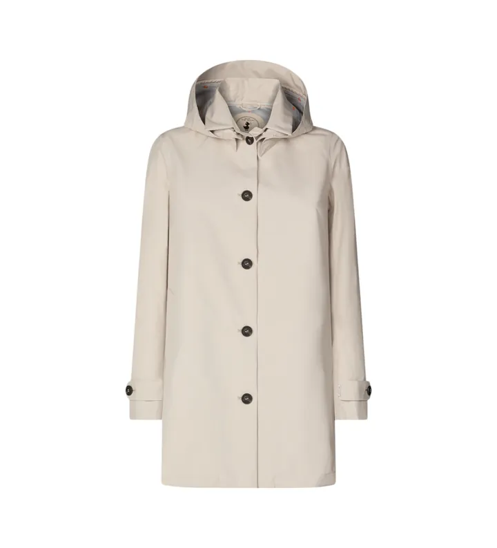 Save The Duck para mujer. D42250W-GRIN20 Abrigo April verde beige (L), Casual, Poliéster, Manga larga
