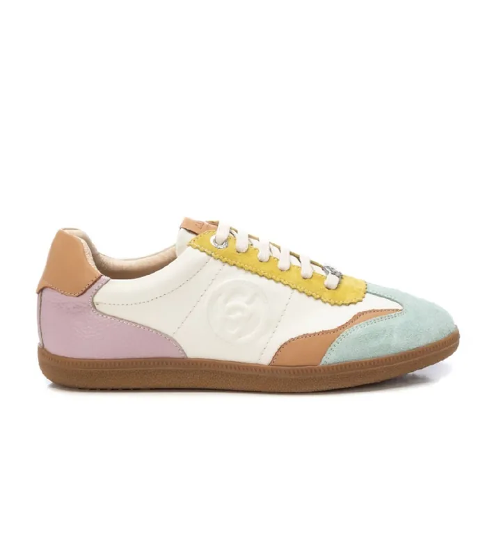 Carmela para mujer. 16206008-AQUA Zapatillas de piel 162060 multicolor (36), Plano, Cordones, Casual