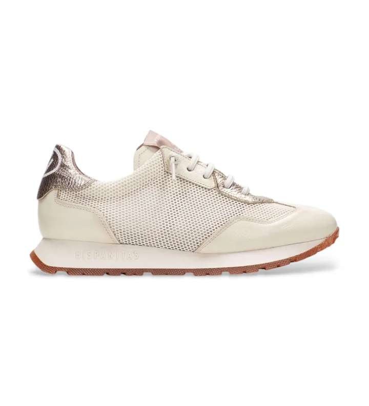 Hispanitas para mujer. CHV253869 Zapatillas Kansas beige (36), Piel, 3 a 5cm, Cordones, Casual