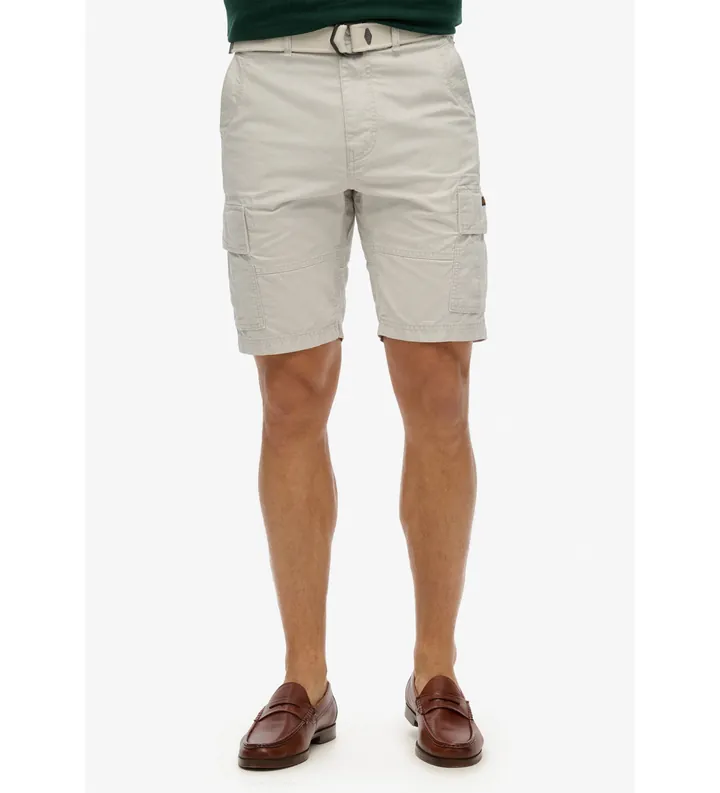 Superdry para hombre. M7110434A Pantalón corto cargo Heavy gris (28), Beige, Casual, Algodón