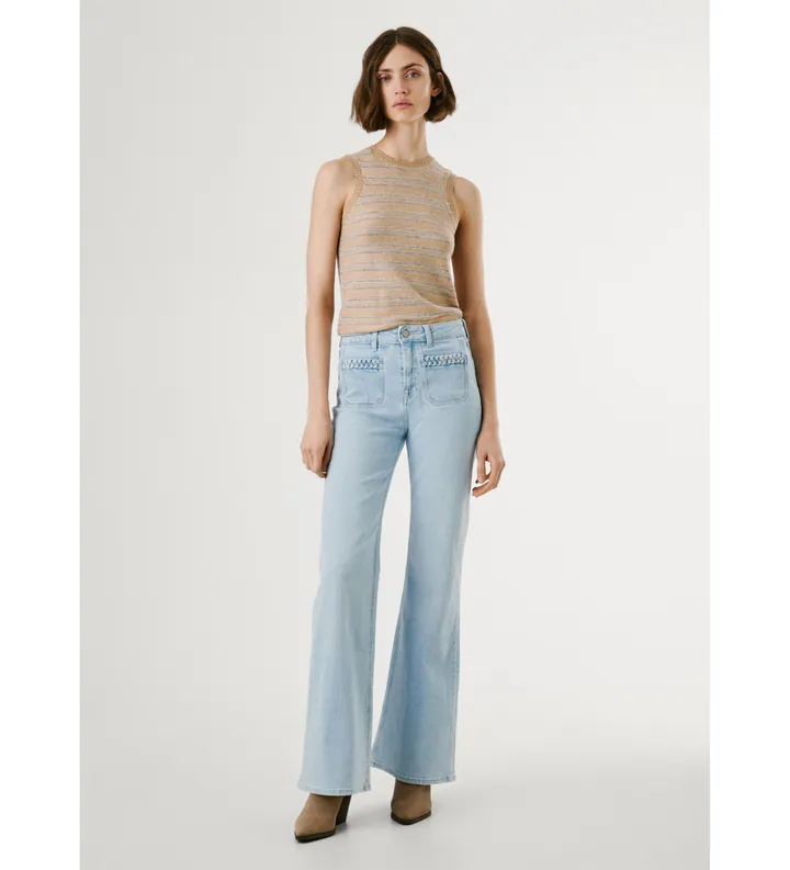 Pepe Jeans para mujer. PL2050887 Jeans Willa Flare azul (24/30), Casual, Algodón, Denim