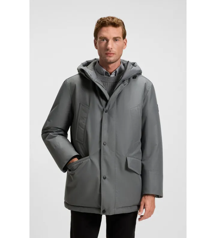 BOSS para hombre. 50547078 Chaqueta Osis gris (48), Casual, Poliéster