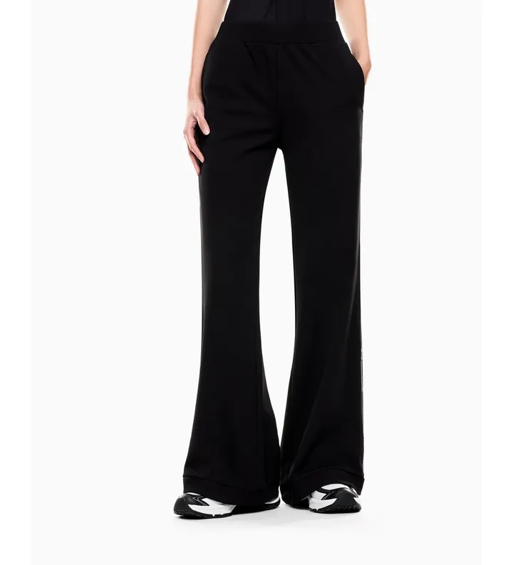 EA7 para mujer. 7W000961_AF12501 Pantalón Logo Series negro (L), Casual, Poliéster Reciclado