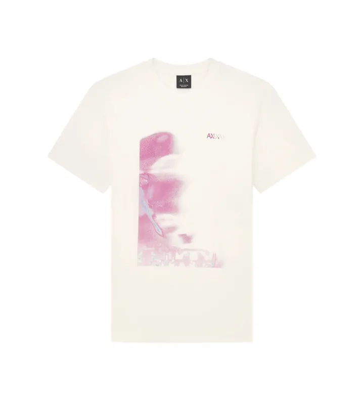 A|X Armani Exchange para hombre. XM002792AF10358U0009 Camiseta Regular blanco (L), Casual, Algodón, Manga corta