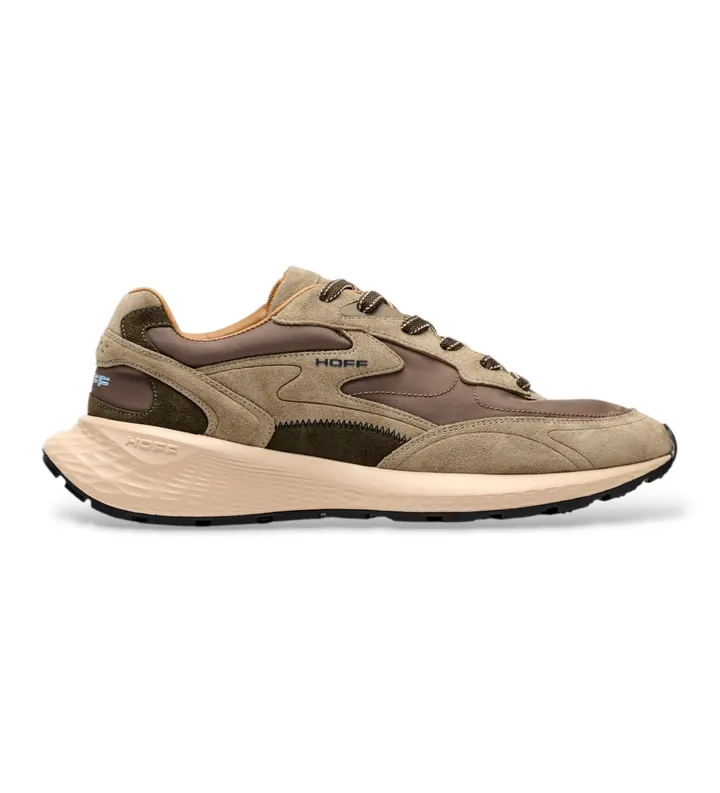 HOFF para hombre. 22635407 Zapatillas de Piel City Mkii marrón verdoso (40), Plano, Cordones, Casual