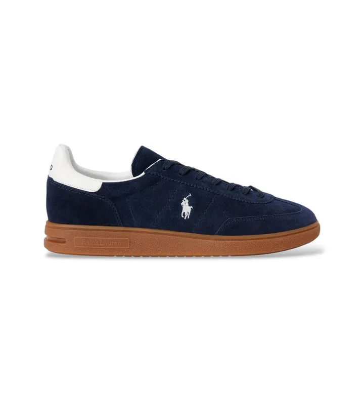 Polo Ralph Lauren para hombre. 809978008001 Zapatillas de Ante Bedford marino (40), Plano, Cordones, Casual
