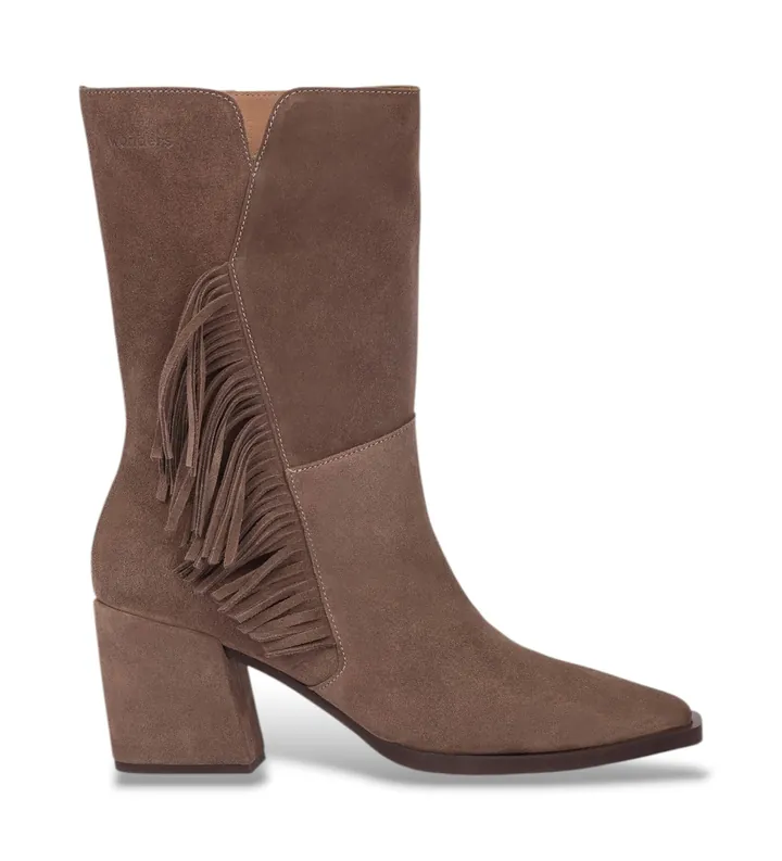 Wonders para mujer. M-6404 Botas de Piel Charme taupe (36), 3 a 5cm, Ninguno, Casual