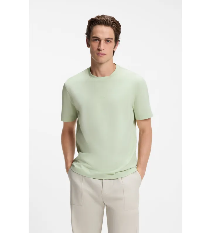 BOSS para hombre. 50473278 Camiseta TChup verde (L), Casual, Algodón, Manga corta