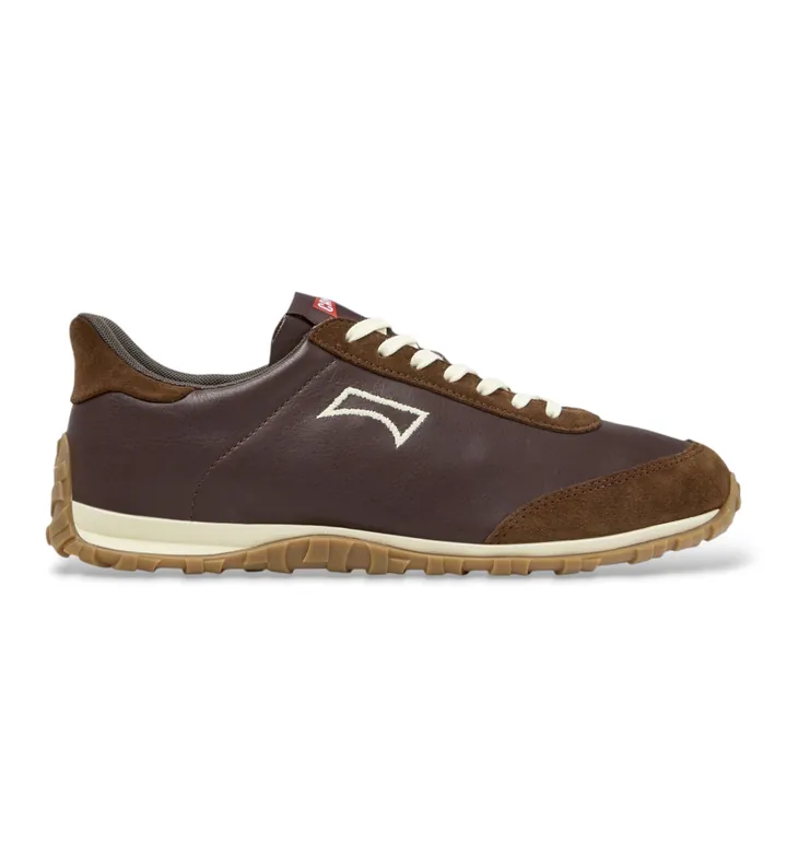 Camper para hombre. K101097-006 Zapatillas de piel Drift Walk marrón (40), Plano, Cordones, Casual