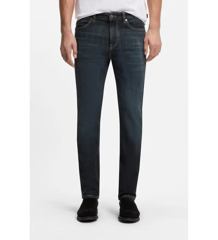 BOSS para hombre. 50566047 Jeans Delaware azul oscuro (31/34), Casual, Algodón, Denim, Marino