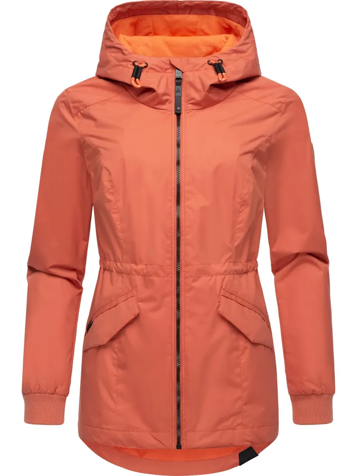 Ragwear Chaqueta de entretiempo 'Dowey A' coral / negro