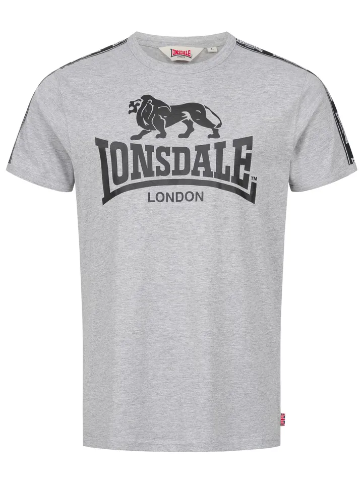 LONSDALE Camiseta 'STOUR' gris / negro