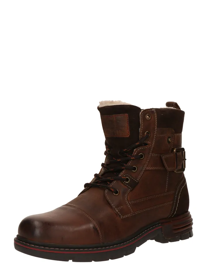 MUSTANG Botas con cordones marrón castaño