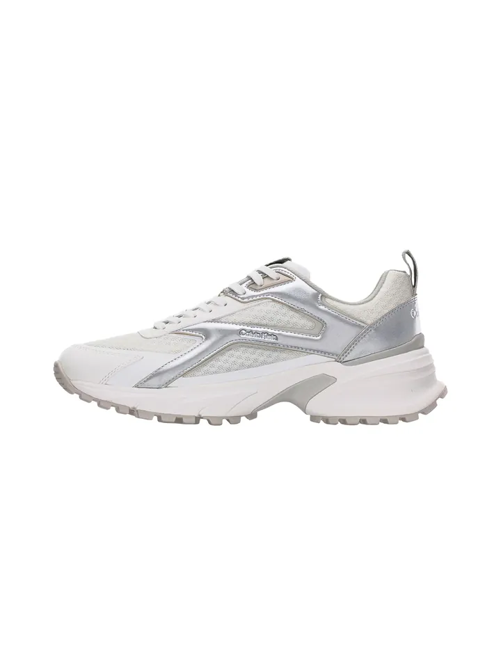 Calvin Klein Zapatillas deportivas bajas 'Hike Runner Metallic' plata / blanco