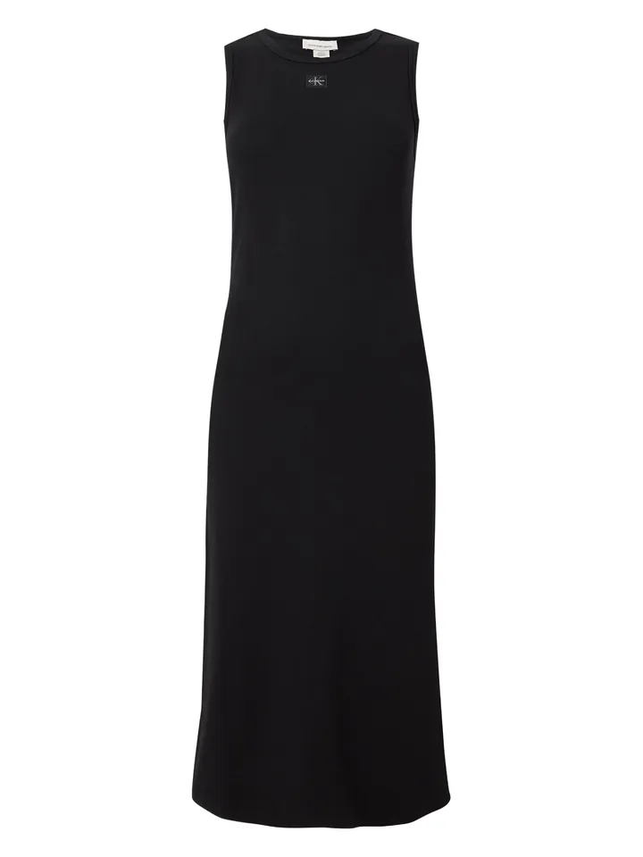 Calvin Klein Jeans Vestido 'Sleeveless Maxi Bodycon' negro