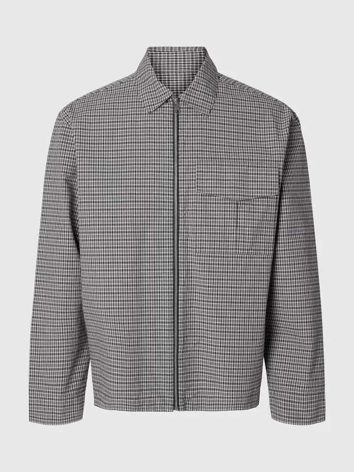 SELECTED Chaqueta de entretiempo gris / negro / blanco
