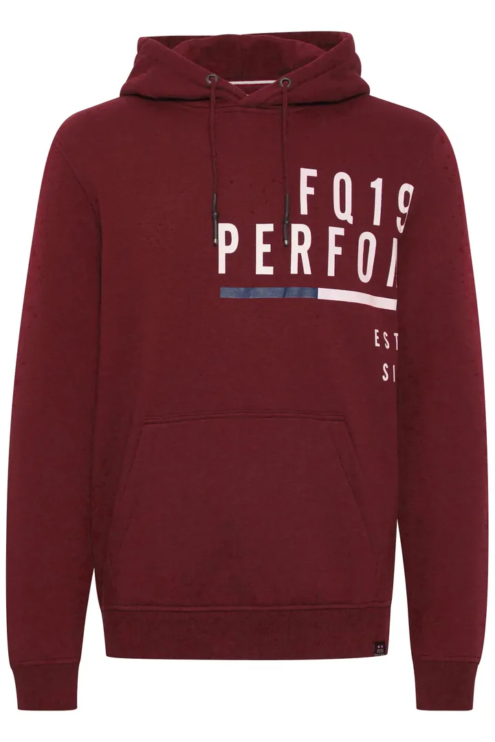 FQ1924 Sudadera  gris / burdeos / blanco