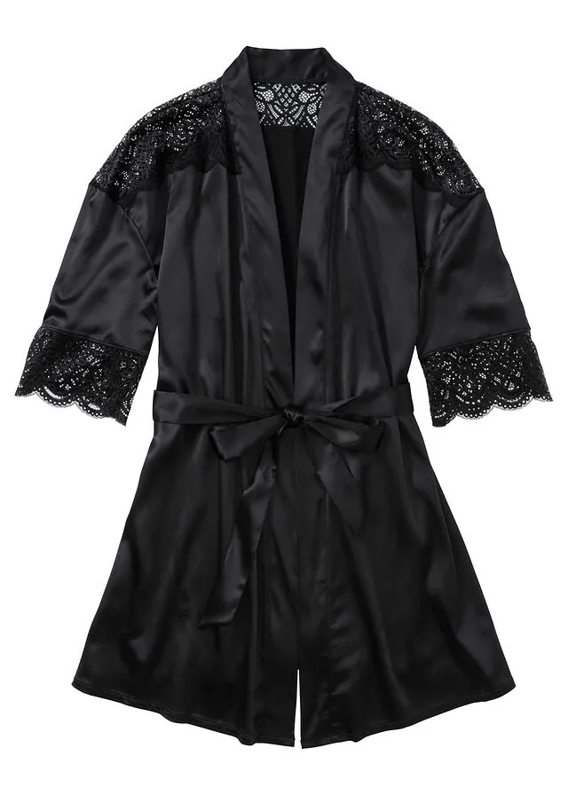 Kimono de satén con efecto brillante