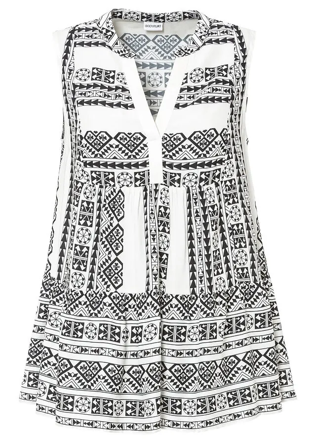 Blusa sin mangas de viscosa suave