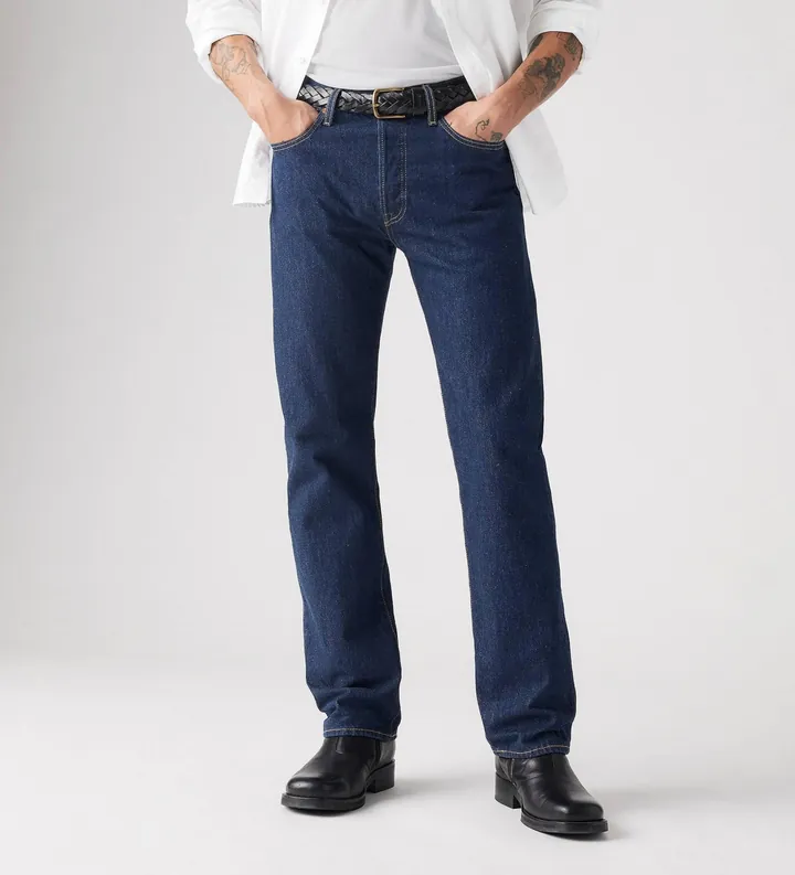 Levi's para hombre. 00501-0101 Jeans 501 Original Onewash marino (29/32), Casual, Algodón, Denim, Sostenible