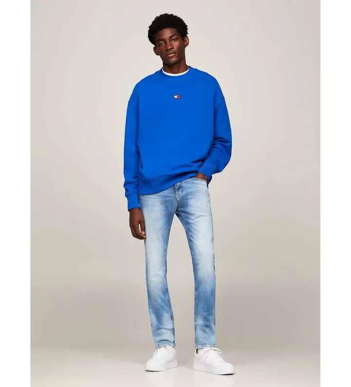 Tommy Jeans para hombre. DM0DM09554 Jeans Scanton desteñidos con lavado claro azul (27/32), Casual, Algodón
