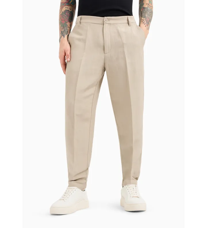 A|X Armani Exchange para hombre. 8NZP15ZNFNZ1724 Pantalón Lino beige (29), Casual