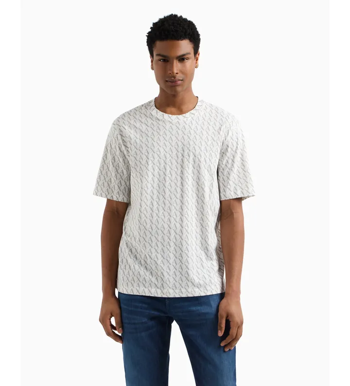 A|X Armani Exchange para hombre. XM001228AF10356F0017 Camiseta Regular Fit blanco (L), Casual, Algodón, Manga corta