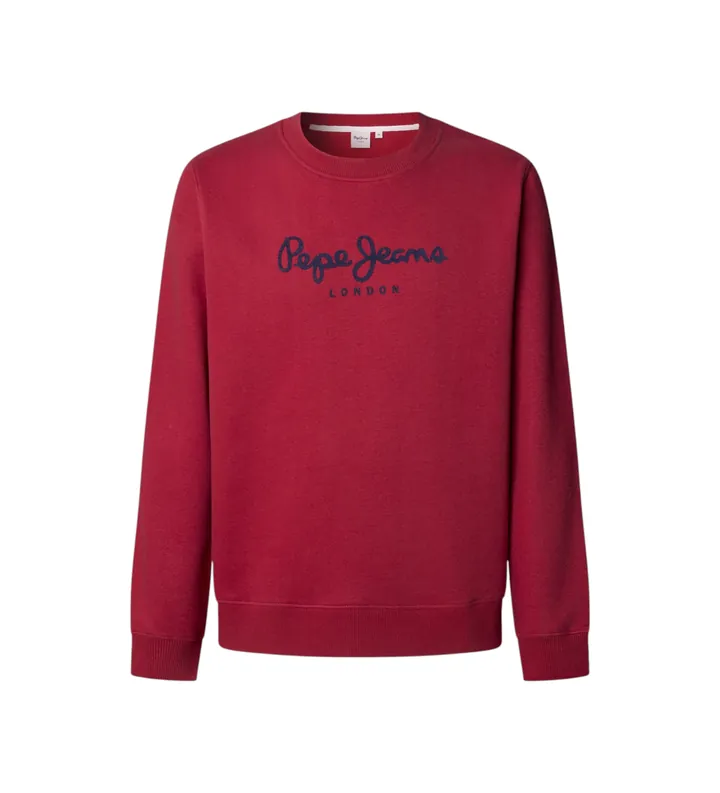 Pepe Jeans para hombre. PM5800011 Sudadera Macbeth Plain rojo (L), Casual, Algodón