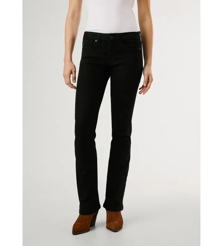 Pepe Jeans para mujer. PL20473259CA Jeans Bootcut Piccadilly negro (24/30), Casual, Algodón, Denim