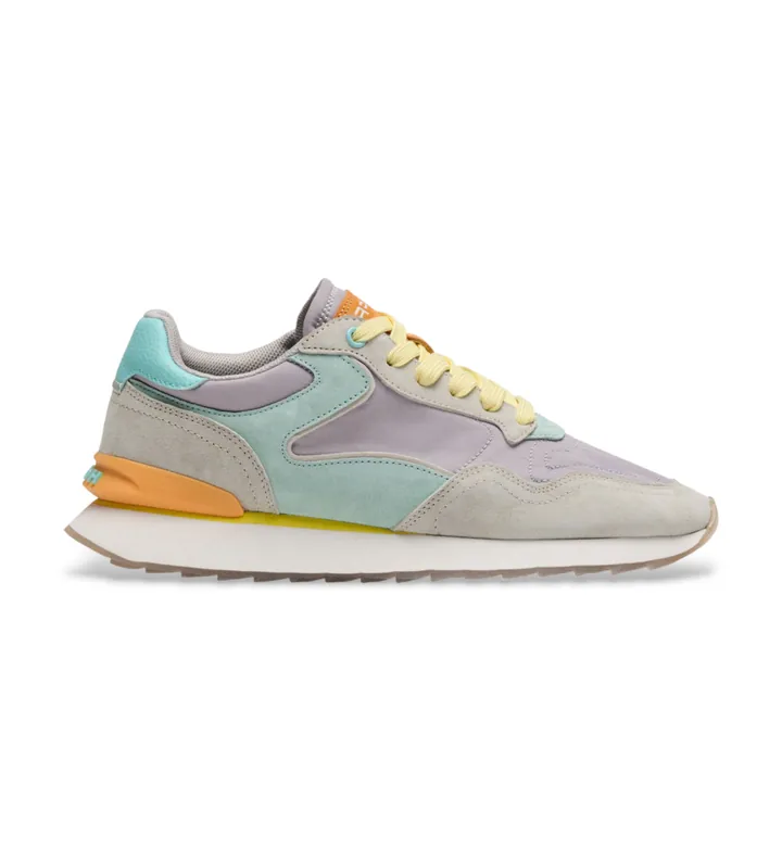 HOFF para mujer. 12602012 Zapatillas de Piel City Dopamine gris, lila (35), Plano, 1 a 3cm, Cordones, Casual