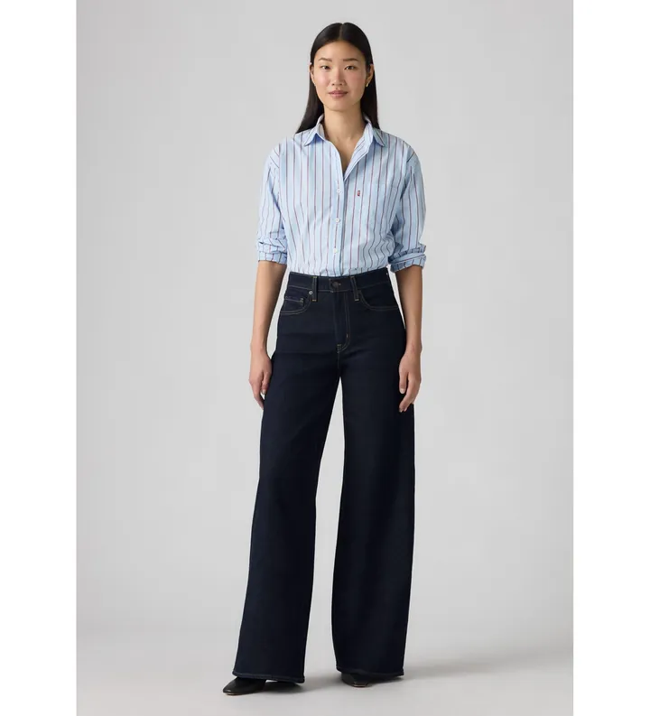 Levi's para mujer. 0039B-0001 Jeans 728 Wide Leg marino (25/30), Casual, Algodón, Denim