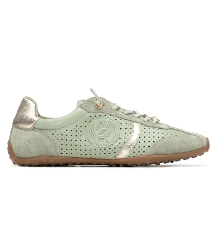 Carmela para mujer. 16310905-KAKI Zapatillas 163109 verde (36), Tela, Plano, Cordones, Casual