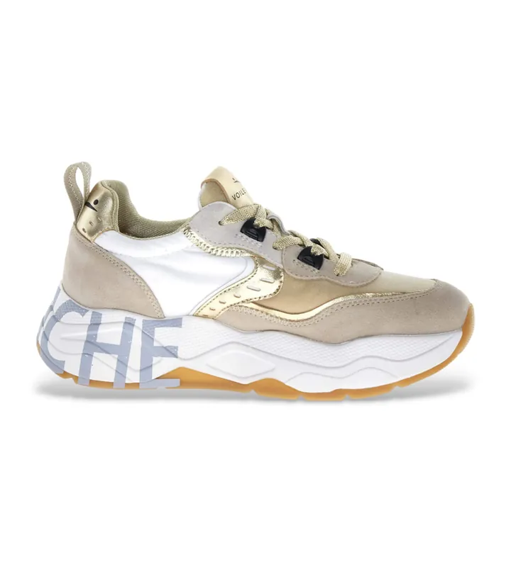 Voile blanche para mujer. 2017475 Zapatillas de Piel Club105 beige (36), 3 a 5cm, Cordones, Casual