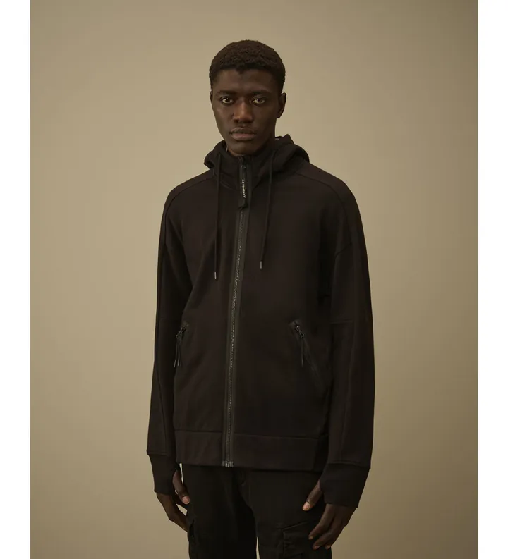 C.P. Company para hombre. RCCMSS715A005086W Sudadera Diagonal Raised Goggle negro (XL), Casual, Algodón