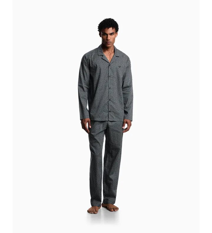 Emporio Armani para hombre. EM000615_AF19318 Pijama Muselina marino (L), Homewear, Algodón, Manga larga