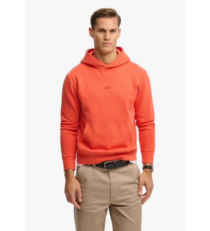 Superdry para hombre. M2014442A Sudadera Micro Logo naranja (3XL), Casual, Algodón